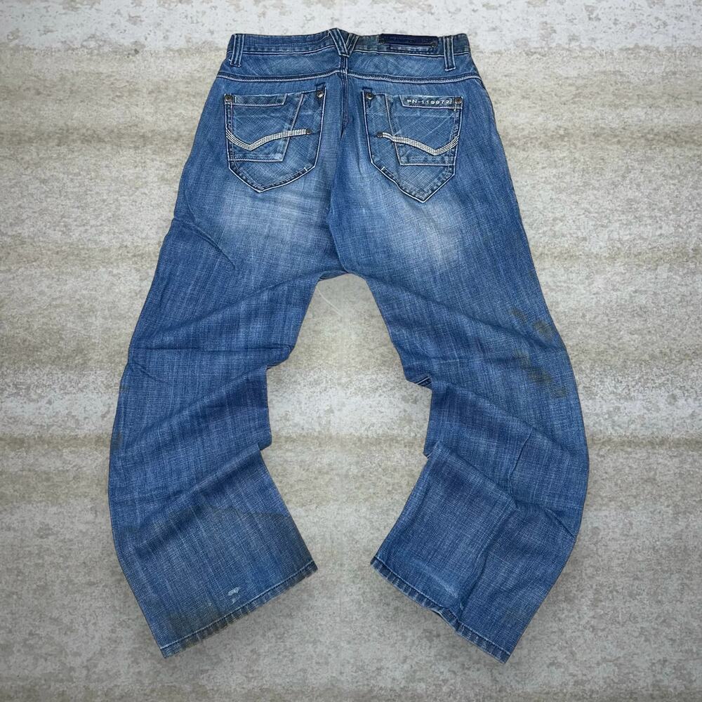 Vintage Y2K Parish Skate Jeans 32x30 Relaxed Fit Medium Wash Denim Distressed